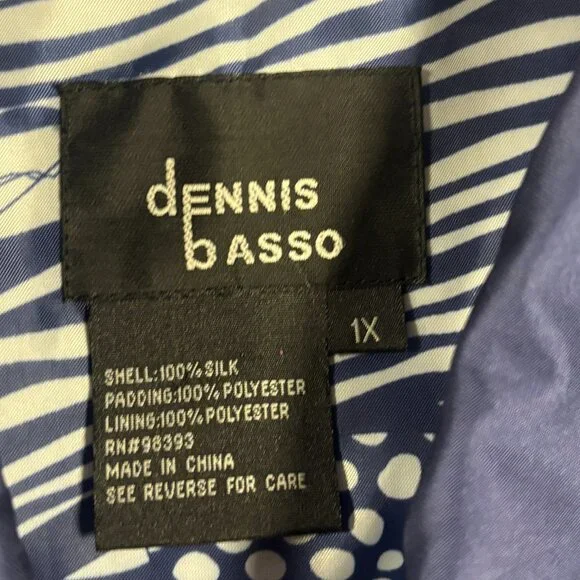 Dennis Basso Silk Quilted Jacket - Women's Size 1X - Preowned - 2053